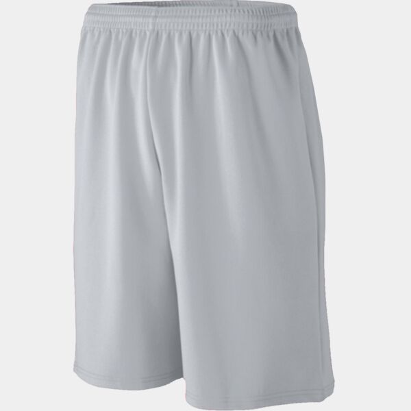 Youth Longer Length Wicking Mesh Athletic Shorts Thumbnail