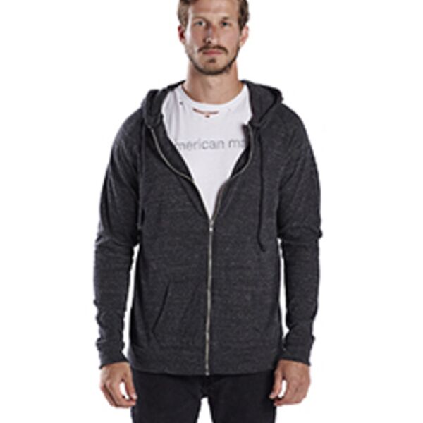 Unisex USA Made Long-Sleeve Full-Zip Hoodie T-Shirt Thumbnail