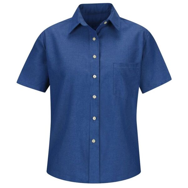 Women's Short Sleeve Oxford Dress Shirt Thumbnail