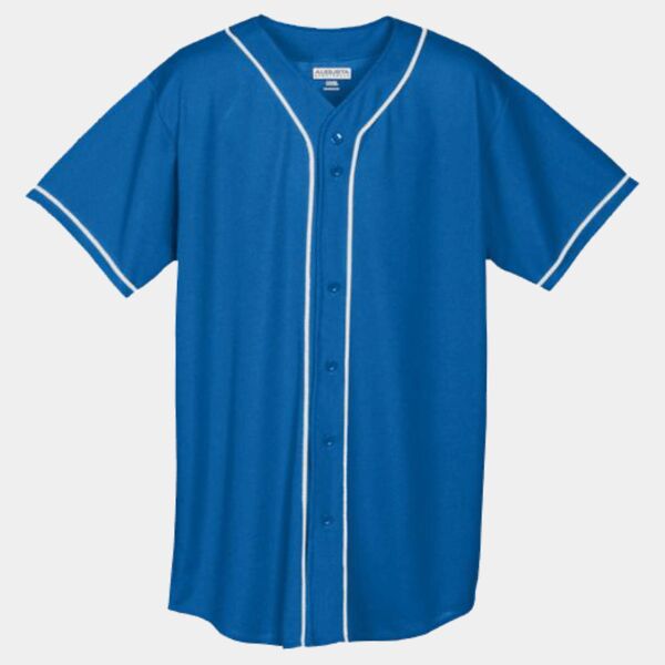Youth Wicking Mesh Button Front Jersey Thumbnail